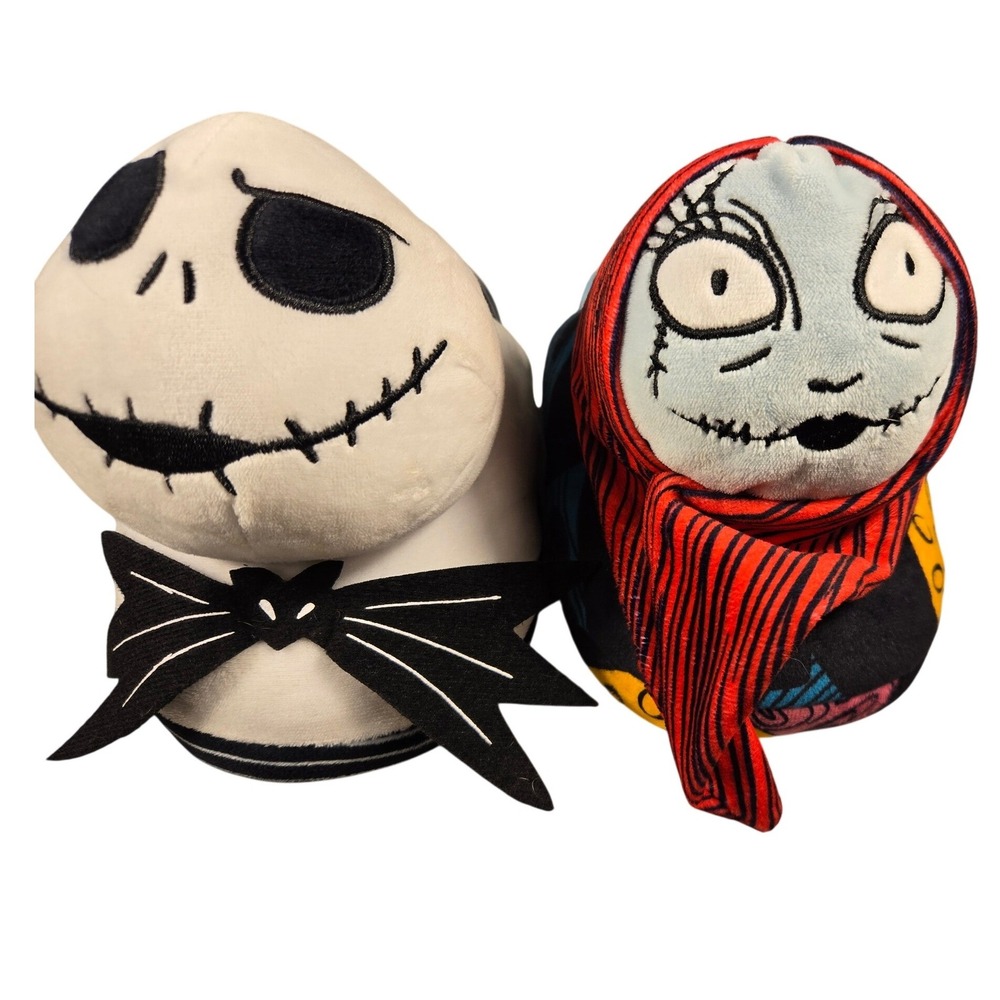 Disney Nightmare Before Christmas Jack Skellington Sally Plush Slippers 11/12
